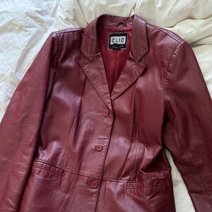 Vintage Red Leather Jacket